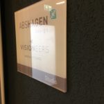 Acrylglasschild für die Firma Abshagen